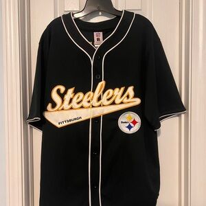 Steelers Black Button-Up Jersey
